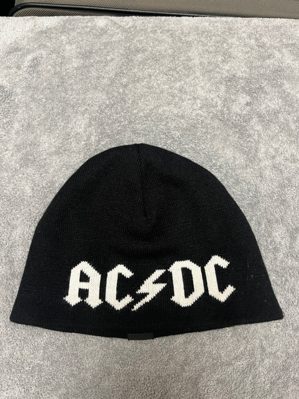 AC/DC Black and White Kids Knit Beanie